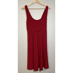 VTG Y2K BODY CENTRAL Red Bow Tank Dress Stretch Valentines  Women's Large USA